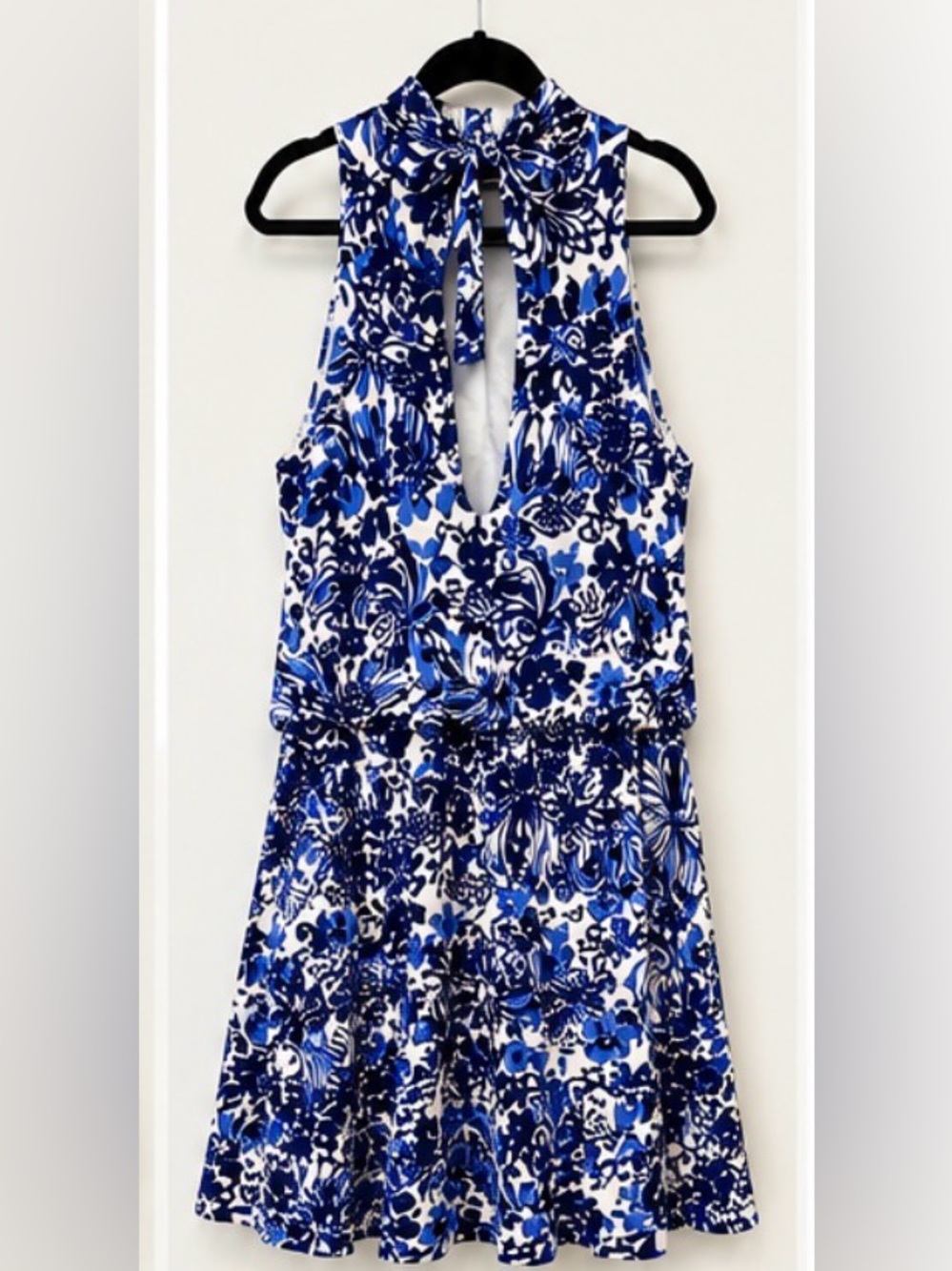 Lilly Pulitzer Blue and White Floral Midi Dress
